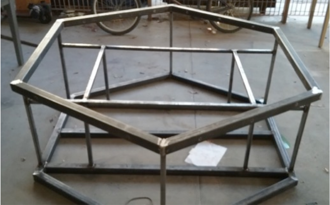 Figure 55 : The completed frame prior to Rust - Oleum paint application.