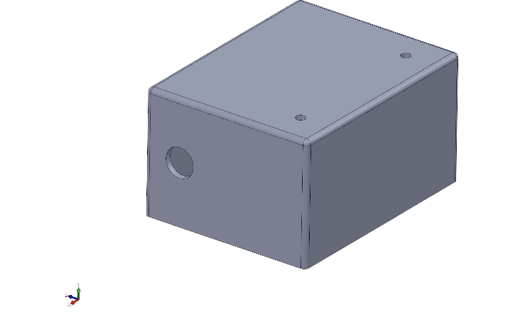 Figure 2.1: 3-D model of housing for PCB and thermocouples.