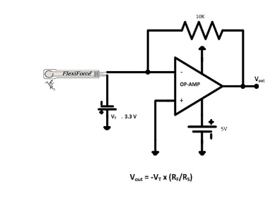 Figure 7. Amplifier circuit with pressure sensor.
