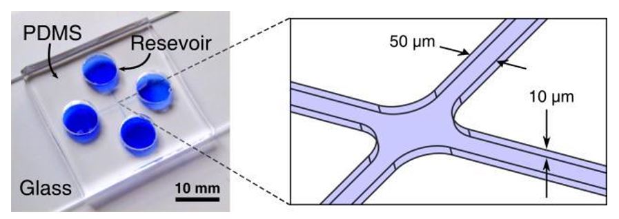 Fig. 4 Microfluidic control device for one object