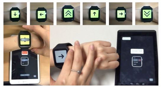 Figure 4. Developed motion-gesture based UI prototypes